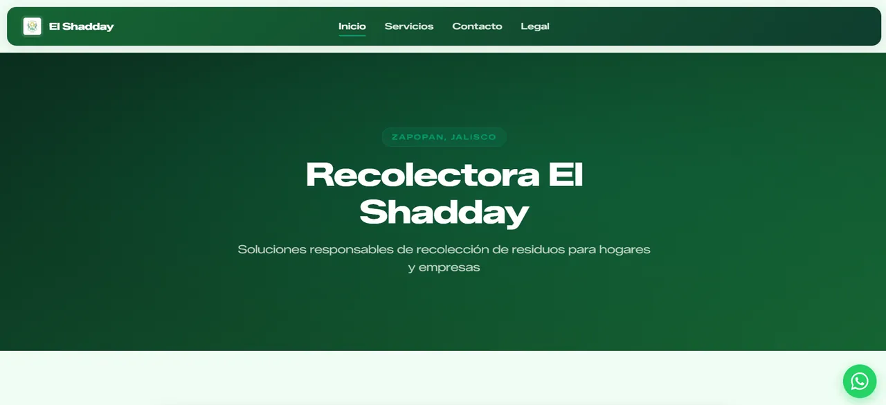 Captura del proyecto Gestión de Residuos